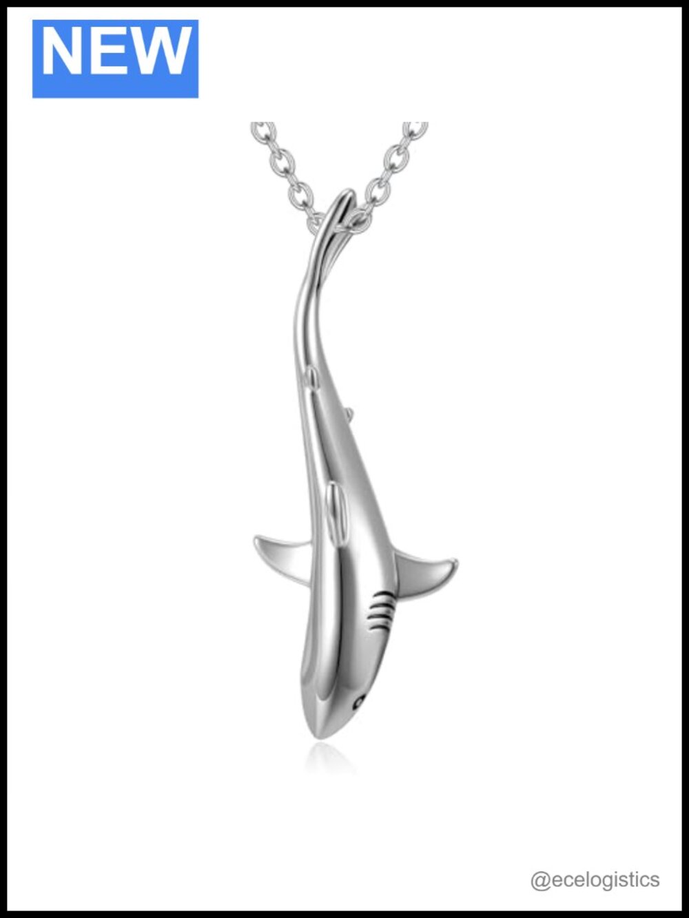 Hammerhead Shark Necklace 925 Sterling Silver Pendant Jewelry Ocean Gift